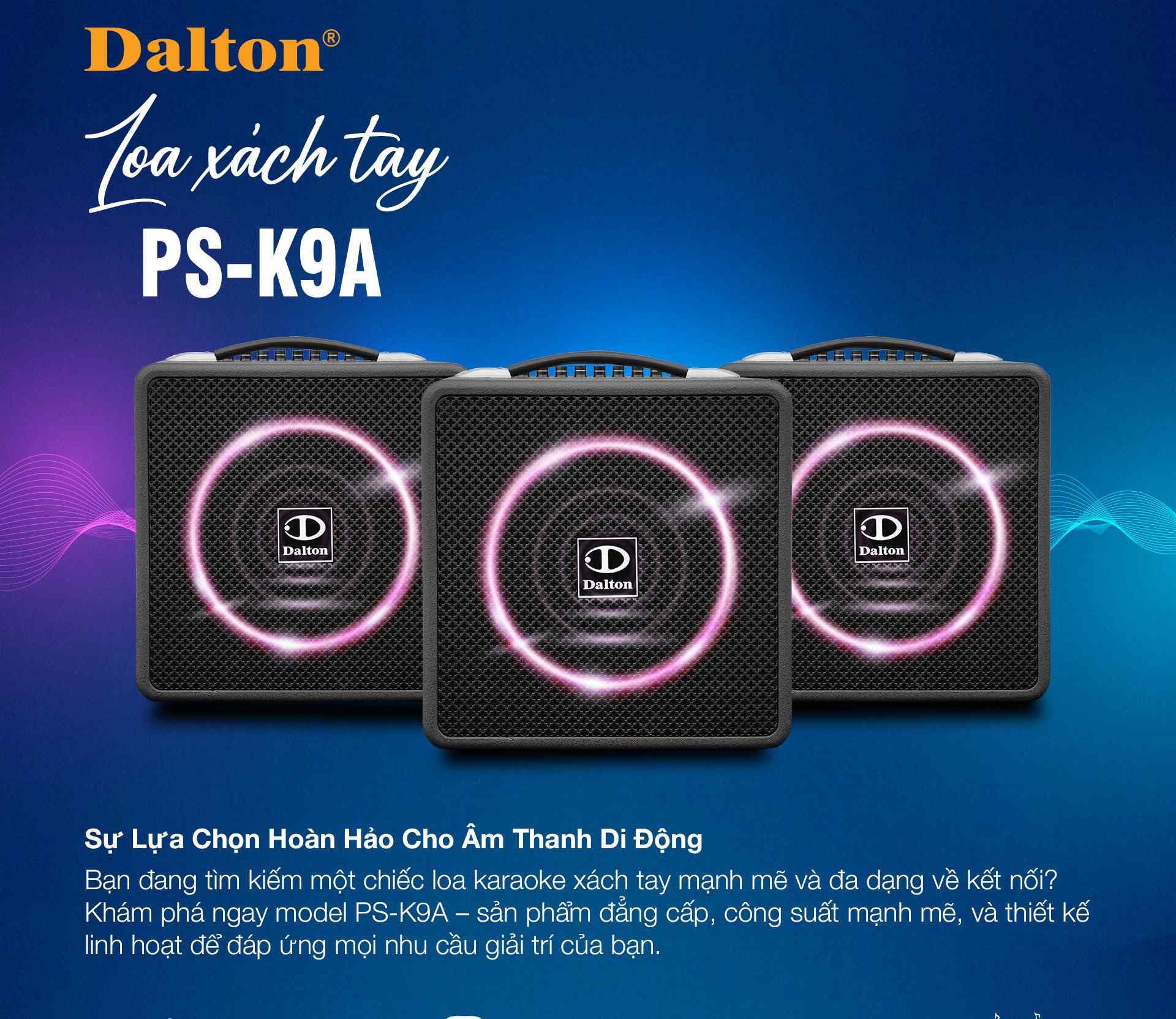 Loa xách tay Karaoke 250W Dalton PS-K9A